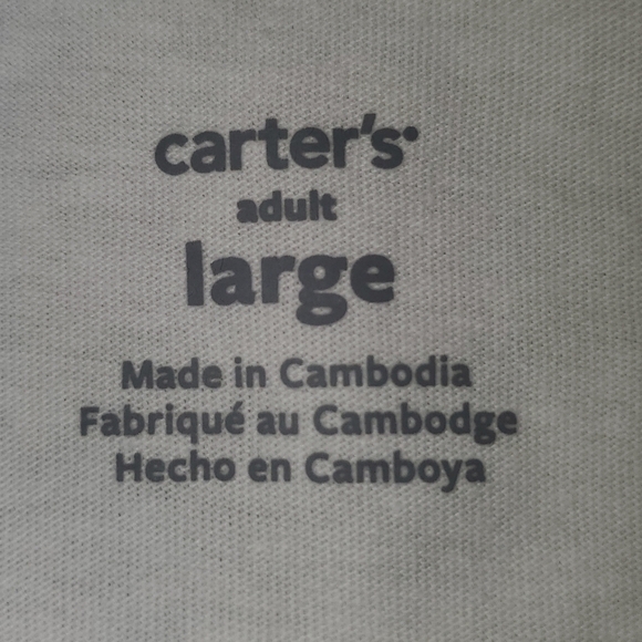 NWT CARTER'S STARTING OUR OWN TEAM tee grey & white Large NEW - Picture 4 of 8